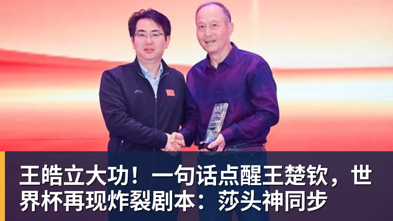 九游体育王皓立大功！一句话点醒王楚钦，世界杯再现炸裂剧本：莎头神同步